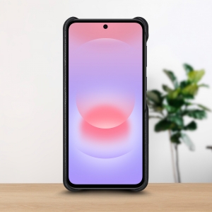 Кожаная накладка Stenk WoodBacker для Samsung Galaxy A37 Черный