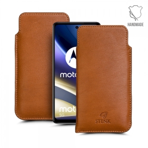 Футляр Stenk Elegance для Motorola Moto G51 5G Camel