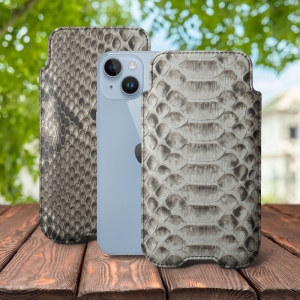 Футляр Stenk Sportage Python для Apple iPhone 14 Натуральный
