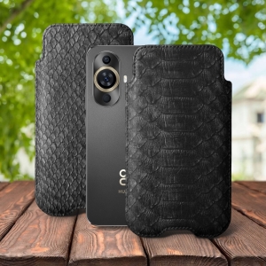 Футляр Stenk Sportage Python для HuaWei Nova 11 Чёрный