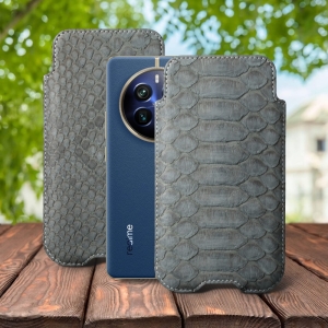 Футляр Stenk Sportage Python для Realme 12 Pro Plus Серый