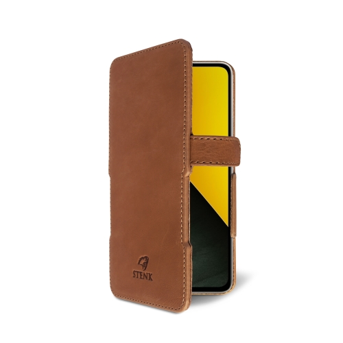 чехол-книжка на Xiaomi Poco M7 Pro 5G Светло коричневый  Prime фото 2