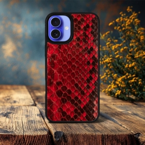 Накладка SkinBacker Mini Python Scales для Apple iPhone 16 Червоний