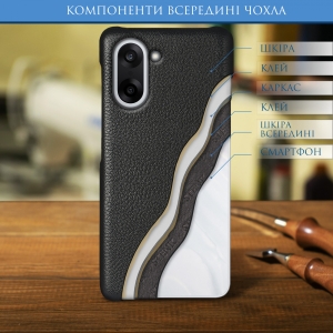 Кожаная накладка Stenk Cover для OnePlus Nord CE5 Черный