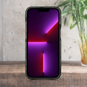 Шкіряна накладка Stenk Cover для Apple iPhone 13 Pro Max Чорний