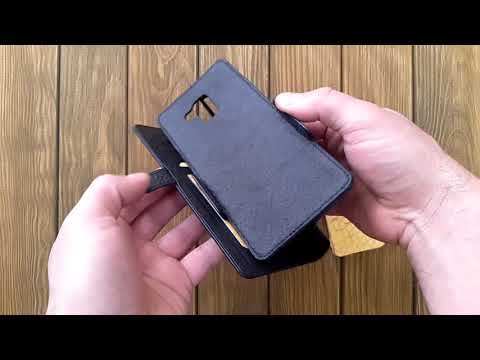 Чехол книжка Stenk Wallet для Samsung Galaxy A8 Plus (2018) Чёрный Видео