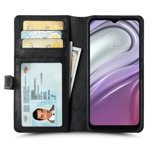 чехол-кошелек на Motorola Moto G20 Черный Stenk Premium Wallet фото 2
