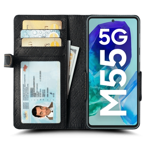 чехол-книжка на Samsung Galaxy M55 Черный Stenk Wallet фото 2