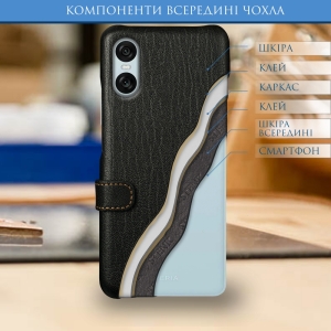 Чехол книжка Stenk Premium для Sony Xperia 10 VI Чёрный