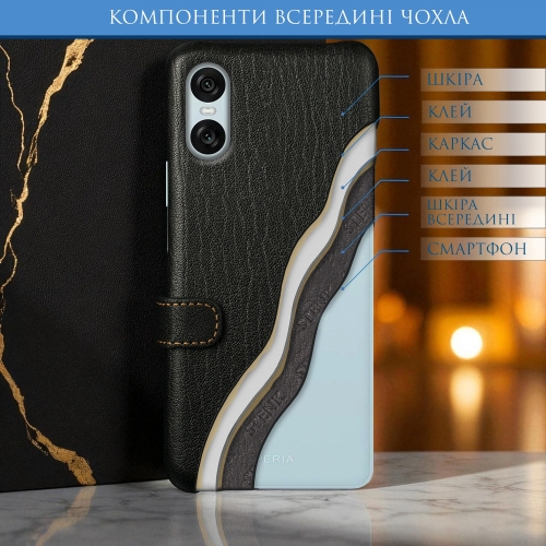 чехол-книжка на Sony Xperia 10 VI Черный Stenk Premium фото 5