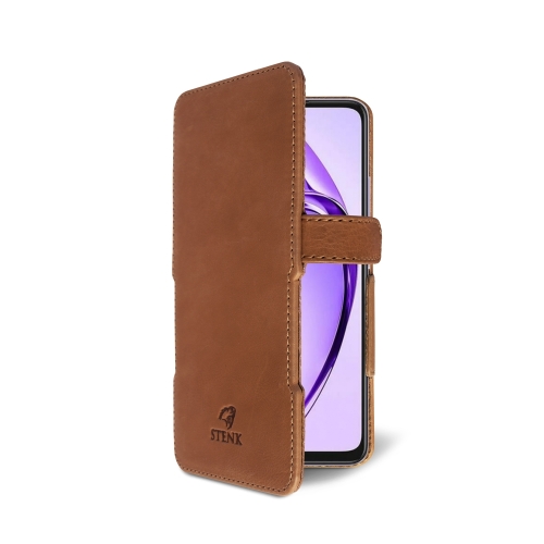 чехол-книжка на OPPO A3 4G Светло-коричневый  Prime фото 2