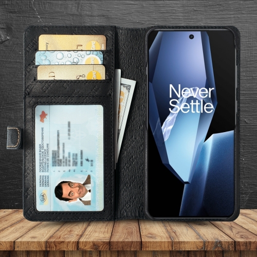 чехол-кошелек на OnePlus 13R Черный Stenk Premium Wallet фото 2