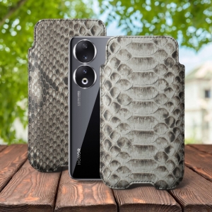 Футляр Stenk Sportage Python для HuaWei Honor 90 Натуральный