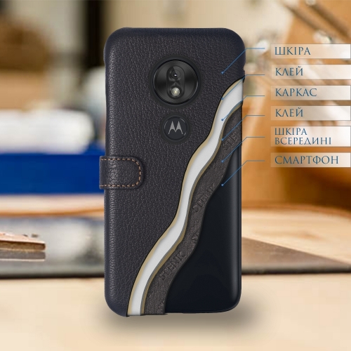 чехол-книжка на Motorola Moto G7 Play Черный Stenk Premium фото 7
