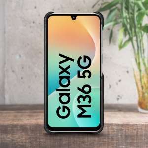 Кожаная накладка Stenk Cover для Samsung Galaxy M36 Черный