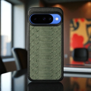 Шкіряна накладка Stenk ExBacker Python Scales для Google Pixel 10 Оливковий