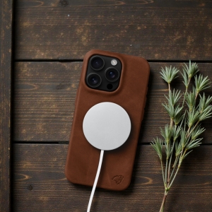 Накладка Stenk Cover Crazy Horse для Apple iPhone 16 Pro Коричневий