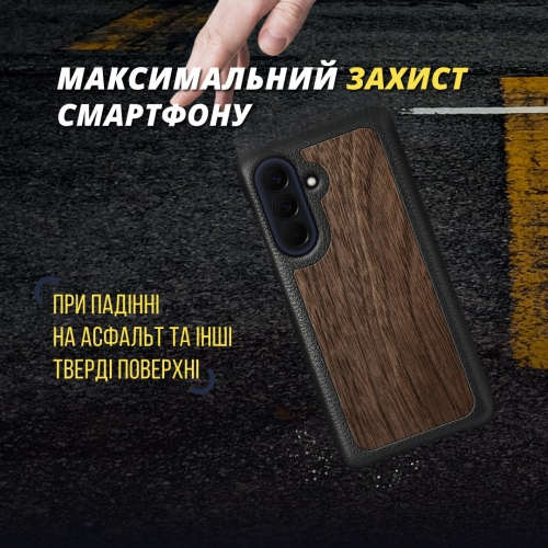 бампер на Samsung Galaxy A57 Черный Stenk WoodBacker фото 4
