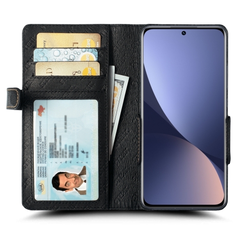 чехол-книжка на Xiaomi 12 5G Черный Stenk Wallet фото 2
