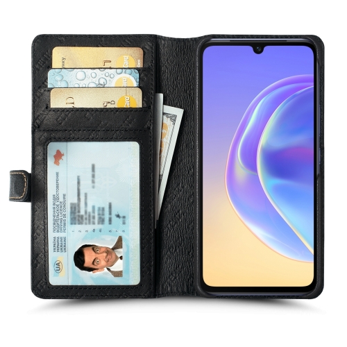 чехол-кошелек на Vivo V21 Черный Stenk Premium Wallet фото 2