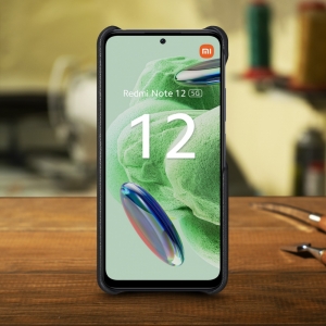 Кожаная накладка Stenk Cover для Xiaomi Redmi Note 12 5G Чёрная