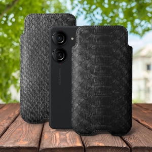 Футляр Stenk Sportage Python для ASUS ZenFone 10 5G Чёрный