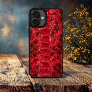 Накладка SkinBacker Python Scales для Apple iPhone 16 Plus Червоний