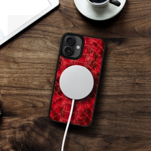 Накладка SkinBacker Python Scales для Apple iPhone 16 Plus Червоний