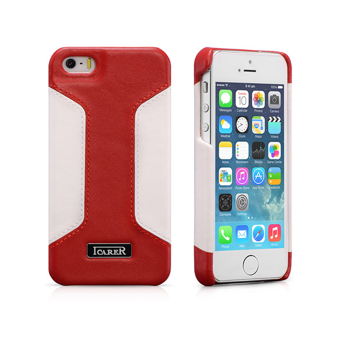 Накладка iCarer для iPhone 5 /5S Colorblock Red /White