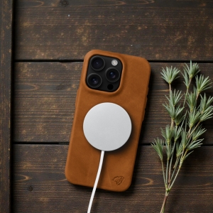 Накладка Stenk Cover Crazy Horse Apple iPhone 16 Pro Саmel