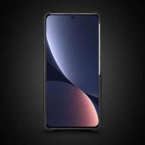 Шкіряна накладка Stenk WoodBacker для Xiaomi 12 Pro 5G Чорна