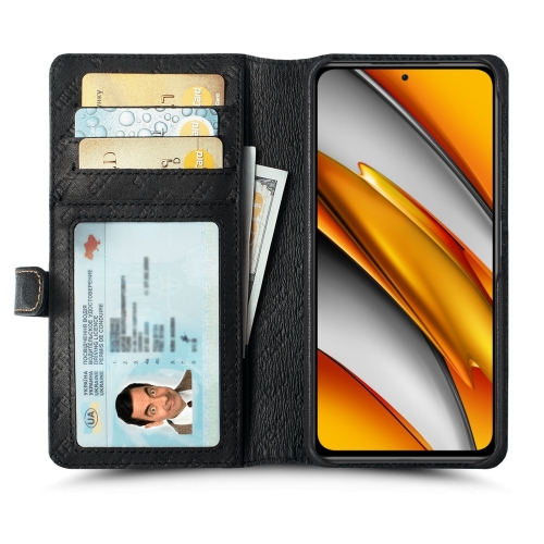 чехол-кошелек на Xiaomi Poco F3 Черный Stenk Premium Wallet фото 2