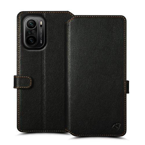 чехол-кошелек на Xiaomi Poco F3 Черный Stenk Premium Wallet фото 1
