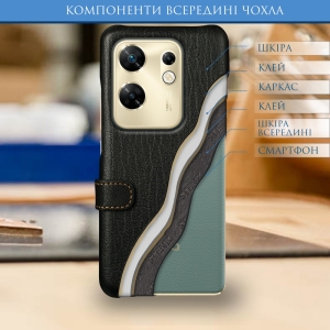 Чехол книжка Stenk Premium для Infinix Zero 30 4G Чёрный