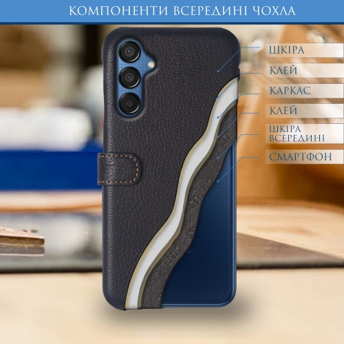 чехол-книжка на Samsung Galaxy M15 Черный Stenk Premium фото 5