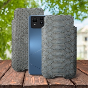 Футляр Stenk Sportage Python для ASUS ZenFone 11 Ultra Серый
