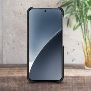 Кожаная накладка Stenk Cover для Xiaomi 15 Чёрный