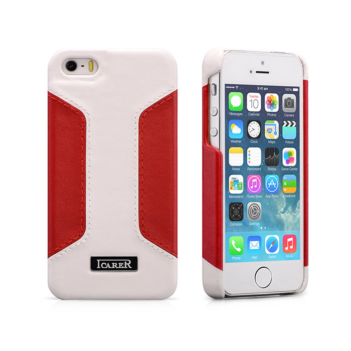 Накладка iCarer для iPhone 5 /5S Colorblock White /Red