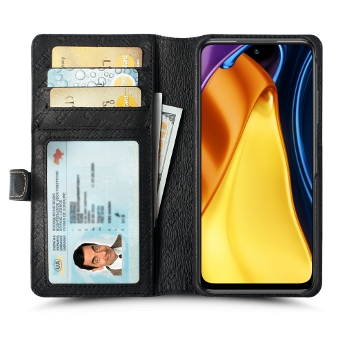 чехол-кошелек на Xiaomi Poco M3 Pro Черный Stenk Premium Wallet фото 2