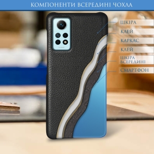Шкіряна накладка Stenk Cover для Xiaomi Redmi Note 12 Pro 4G Чорна