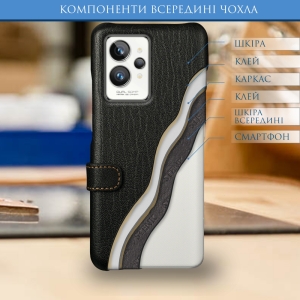 Чохол книжка Stenk Premium для Realme GT2 Pro Чорний