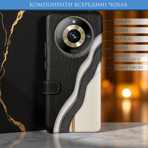чехол-книжка на Realme 11 Pro Plus Черный Stenk Premium фото 5