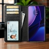 Чехол-портмоне Stenk Premium Wallet для Motorola Edge (2023) Чёрный