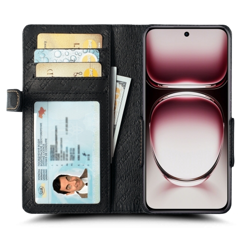чехол-книжка на OPPO Reno12 Pro Черный Stenk Wallet фото 2