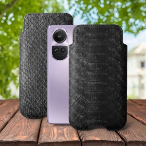 Футляр Stenk Sportage Python для OPPO Reno10 Pro Чёрный