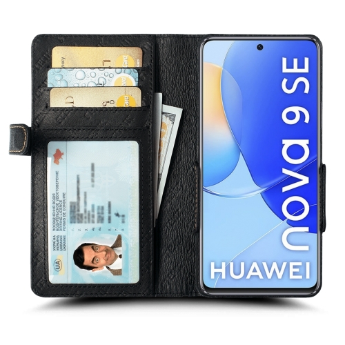 чехол-книжка на HuaWei Nova 9 SE Черный Stenk Wallet фото 2