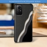 Кожаная накладка Stenk Cover для Xiaomi Redmi Note 12S Чёрная