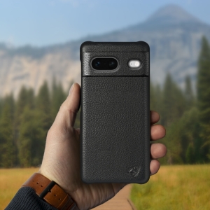 Шкіряна накладка Stenk Cover для Google Pixel 7 Чорна