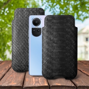 Футляр Stenk Sportage Python для OPPO Reno10 Чёрный
