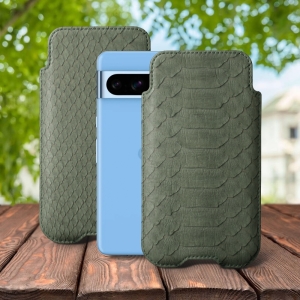 Футляр Stenk Sportage Python для Google Pixel 8 Pro Оливковий